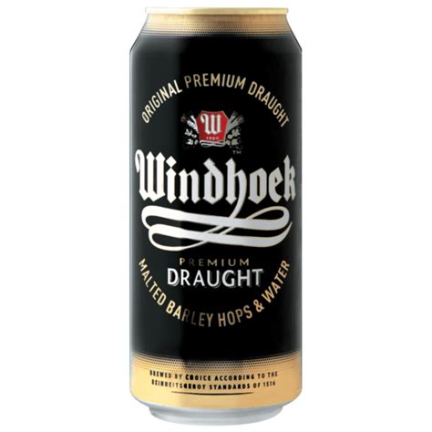 Windhoek Draught 24 X 440ml CANS CASE Woodstock Liquors