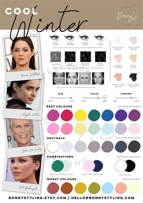 A Color Palette For People With Cool Winter Colouring True Winter Color