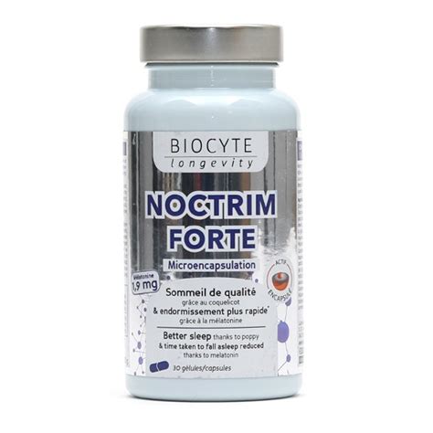 Biocyte Noctrim Forte gélules Mélatonine Insomnie Bien dormir