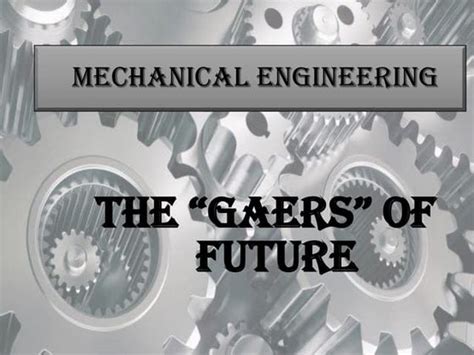 Introduction To Mechanical Engineering Ppt