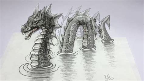 3d Dragon Drawing Time Lapse Video Youtube