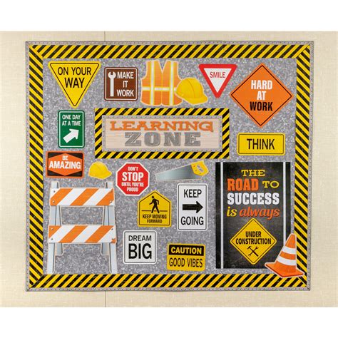 Under Construction Learning Zone Bulletin Board Display Tcr8743