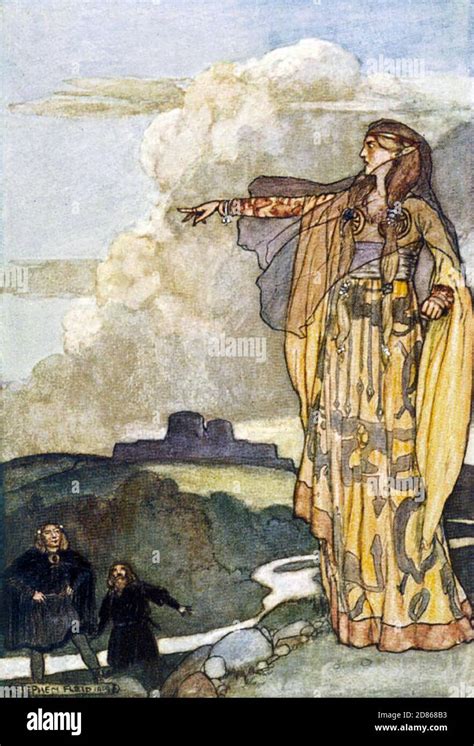 Queen Macha Figure In Irish Folklore Here Cursing The Men Of Ulster In