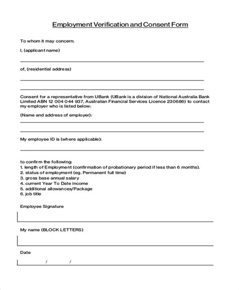 Free 10 Sample Job Verification Forms In Pdf Ms Word Excel