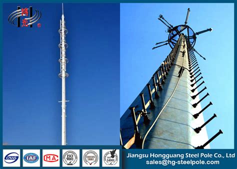 G Polygonal Steel Tubular Telecommunication Towers Hot Roll Steel Q