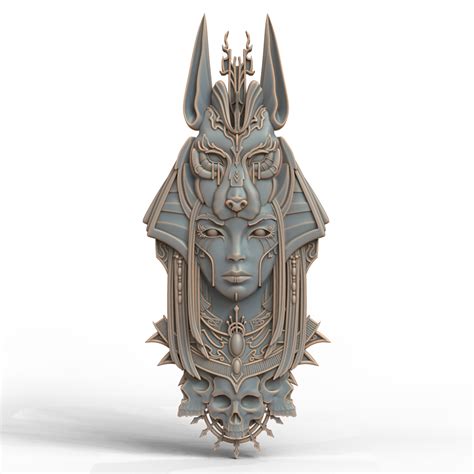 3d File 3d Model Stl File For Cnc Router Laser And 3d Printer 3152 Anubis Girl 📁 ・3d Print Model