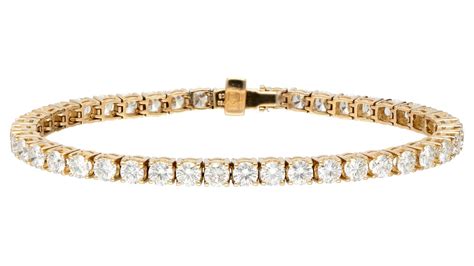 18k Yellow Gold Tennis Bracelet Set With Approx 8 80 Ct Diamond