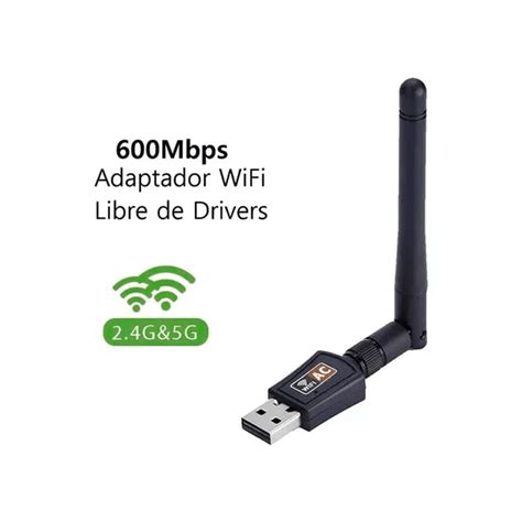 Adaptador Wifi Usb 5g Con Antena 24g Doble Banda 600mbps Knasta Chile