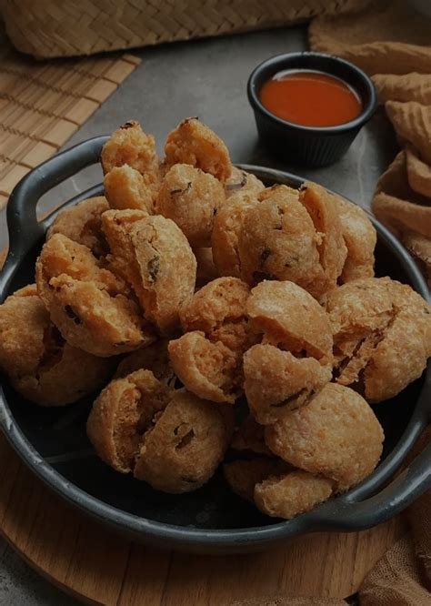 resep bakso goreng garing padat  mengembang sempurna