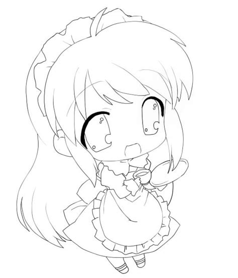 Chibi Lineart By Helpfulwolf On Deviantart