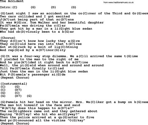 The Accident Bluegrass Lyrics With Chords