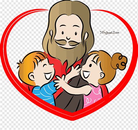 Cartoon Drawing Jesus Love Child Friendship Png Pngwing