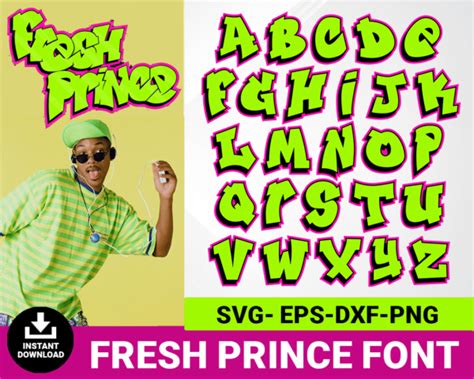 Fresh Prince Font-Alphabet SVG - SvgForCrafters | Free & Premium SVG ...