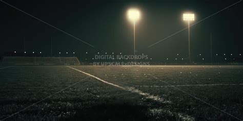 Night Football Field Backdrop V2, Set of 5, Stadium Photography Sports ...