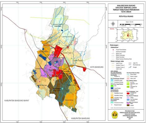 Cimahi city spatial pattern map year of 2012-2032. | Download ...