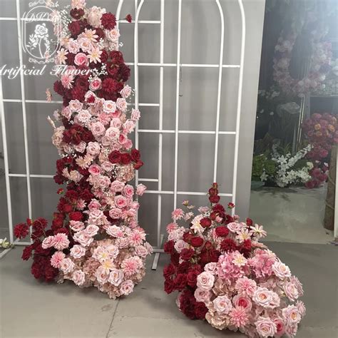 Dkb Factory Popular Artificial Floral Backdrop Arrangement Supplies