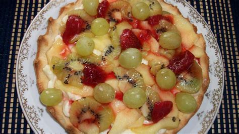 Pizza Dulce Con Frutas