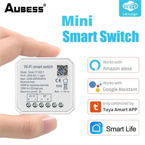 Aubess Wifi Mini Smart Switch Gang Diy Light Switch Tuya Smart Life