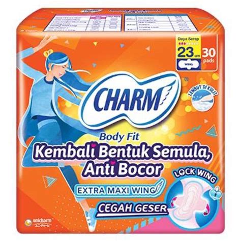 Jual Charm Body Fit Cm Pads Extra Maxi Wing Shopee Indonesia