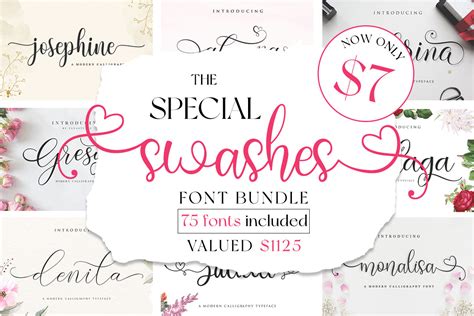 The Special Swashes Font Bundle Bundle · Creative Fabrica