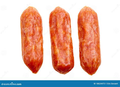 Small Spicy Salami Snacks Isolated Stock Image - Image of smoked ...