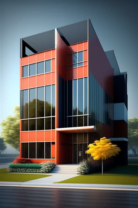 Lexica Generic Office Building Front View Exterior