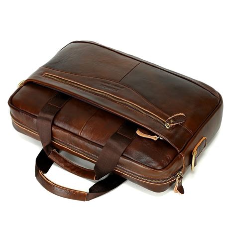 Sac en cuir de vachette pour homme Porte documents en cuir véritable