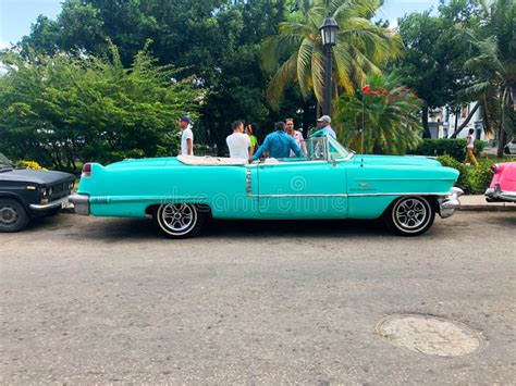 Classic Cuban Vintage Car American Classic Car On The Road In Havana