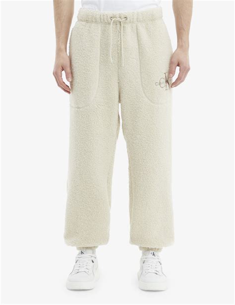 Acquista Calvin Klein Jeans Pantaloni Sherpa Genderless Bianco Su