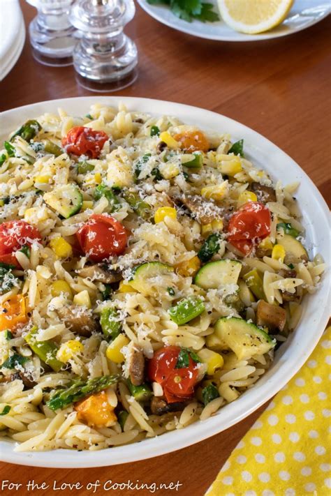 Orzo With Roasted Summer Vegetables For The Love Of Cooking