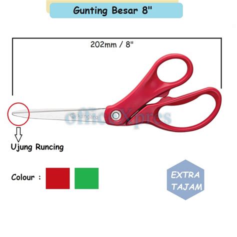 Jual Gunting Kertas Besar Gunting Kertas 8 Inch 20cm Scissors