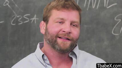 Brunette Tbabe Milli Quinzel Sucks Professors Cock