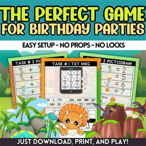 Dinosaur Escape Room – Party Prints Press