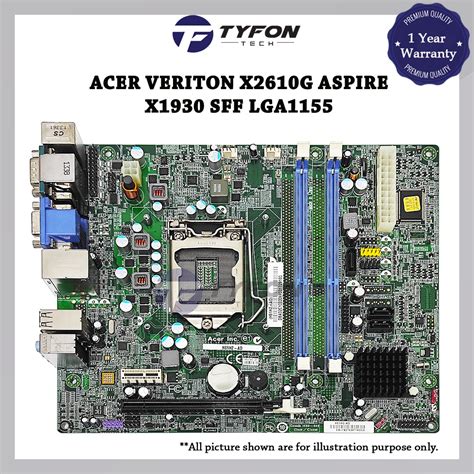 Acer Veriton X2610G X6610G Aspire X1930 X3990 X3960 M3920 SFF LGA1155