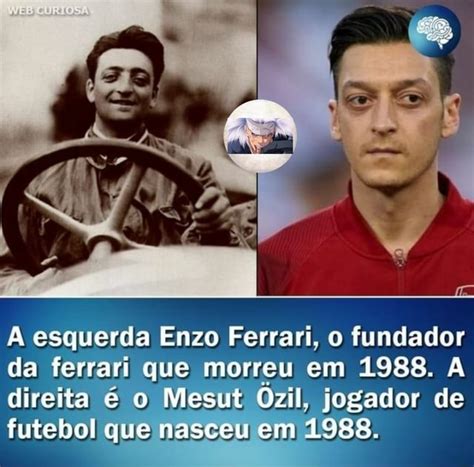 Esquerda Enzo Ferrari Fundador Da Ferrari Que Morreu Em 1988 A