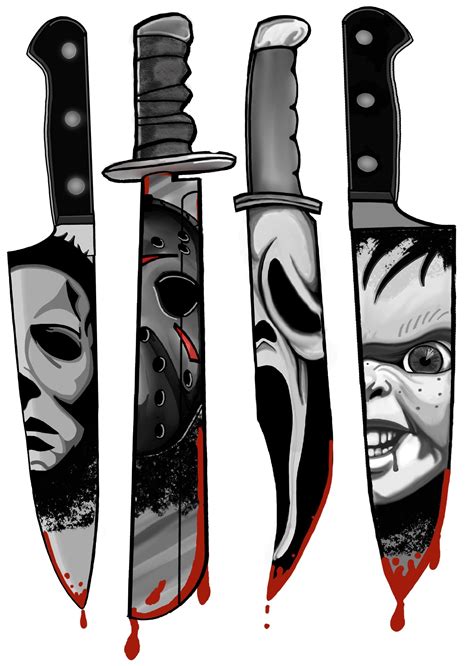 Horror Movie Characters In Knives Svg Michael Myers Svg Jason Voorhees