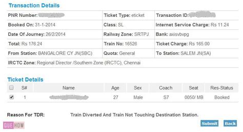 How To File Tdr In Irctc For Tatkal