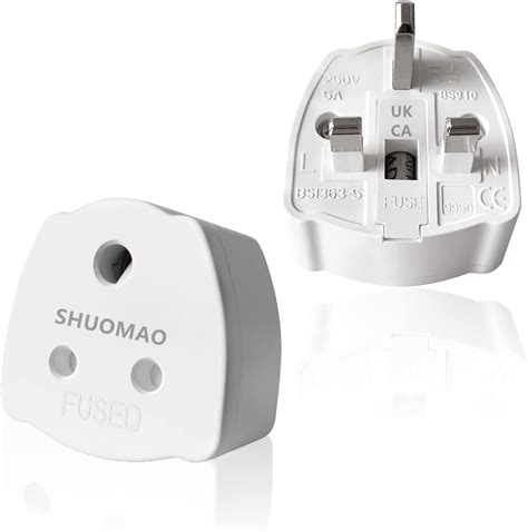 Gadgets Hut UK 2 X UK To India Travel Adapter 3 Pin Prong Plugs For