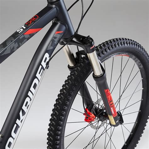 mountain bike st  blackred decathlon