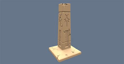 Warhammer Necron Fortified Obelisk 3d Model 3d Printable Stl