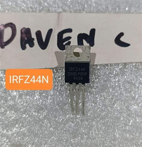 1buah Mosfet Irfz44n Irf Z44n Ior Transistor Irfz44n Bagus Lazada Indonesia