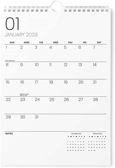 Calendario De Pared Vertical Estético 2023 2024 Calendario De Pared