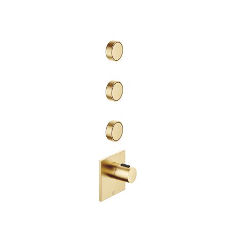 Cyo Brushed Durabrass 23kt Gold Shower Faucets Xtool Thermostat Module With 3 Valves 12