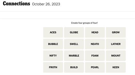 ‘Connections’ Hints and Answers for Thursday, October 26 - Parade