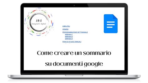 Come Creare Un Sommario Su Documenti Google YouTube