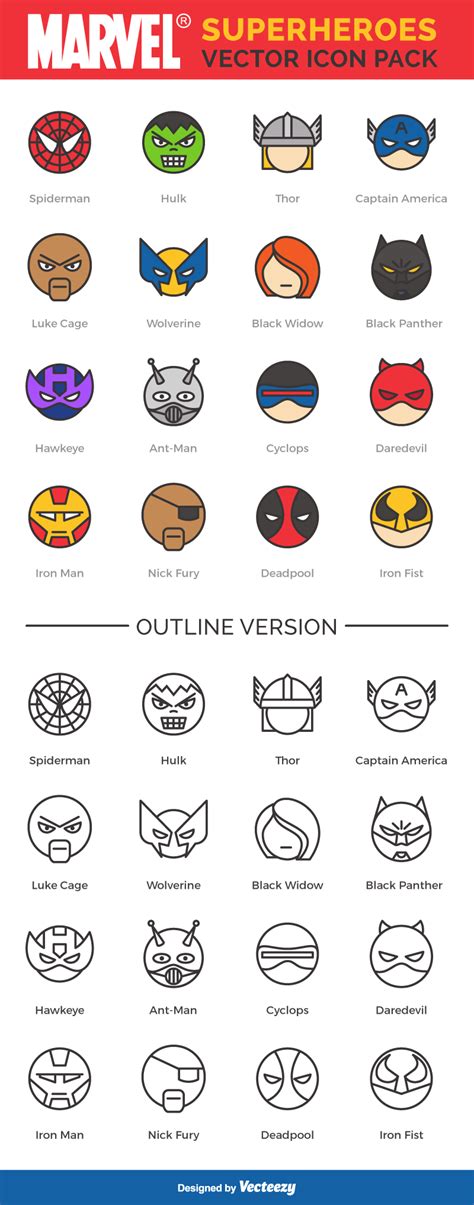 Free Icon Set: Star Wars and Marvel Superheros | One Page Website Icons ...