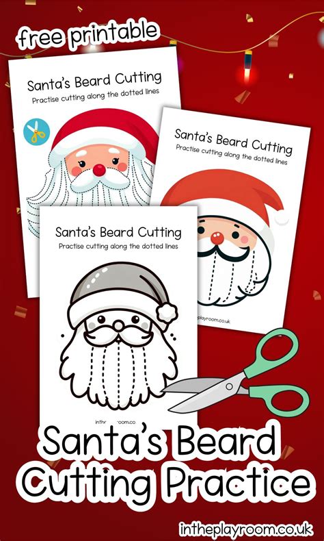 Santa S Beard Cutting Activity Free Printable Set Artofit