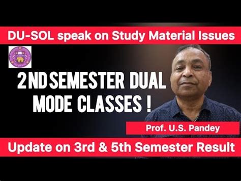 DU SOL Latest Updates On 4th Sem Study Material Issues Ll SOL 3rd 5th