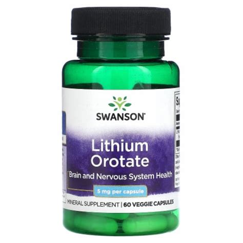 Swanson Lithium Orotate Mg Veggie Capsules Count Kroger