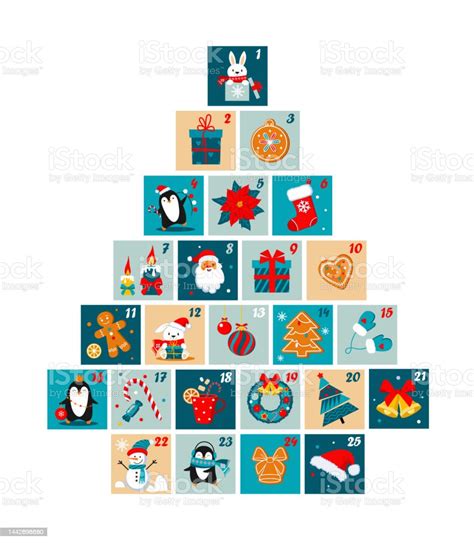 December Advent Calendar Stock Illustration Download Image Now